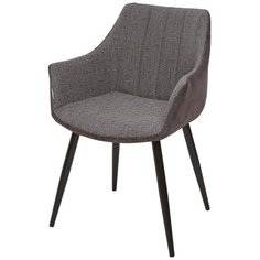 Стул BELINDA (2 штуки) / Антрацитовый меланж, ткань, черный металлический каркас / М-Сити для кухни, для гостиной / FC-09 / MF-03 / M-City