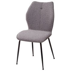 Стул BERLIN (2 штуки) / антрацитовый меланж, серый, экокожа, черный металлический каркас / М-Сити для кухни, для гостиной / FC09 / #611 / M-City