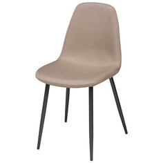 Стул CASSIOPEIA (4 штуки) / Бежево-коричневый, ткань, черный металлический каркас / М-Сити для кухни, для гостиной / G028-04 / M-City