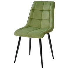 Стул CHIC (1 шт.) / террариумный мох, велюр, черный металлический каркас / М-Сити для кухни, для гостиной / G108-27 / M-City