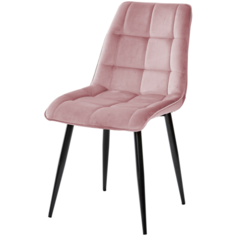 Стул CHIC (1 шт.) / Пепел розы, велюр, черный металлический каркас / М-Сити для кухни, для гостиной / G108-15 / M-City