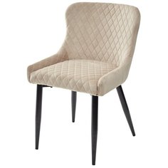 Стул BADEN LATTE (2 штуки) / Латте, велюр, черный металлический каркас / М-Сити для кухни, для гостиной / UF910-01 / M-City