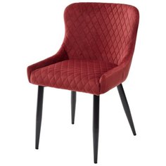 Стул BADEN WINE RED (2 штуки) / Красное вино, велюр, черный металлический каркас / М-Сити для кухни, для гостиной / UF910-11 / M-City