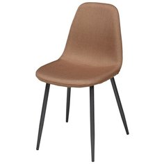 Стул CASSIOPEIA (4 штуки) / Светло-коричневый, ткань, черный металлический каркас / М-Сити для кухни, для гостиной / G028-15 / M-City