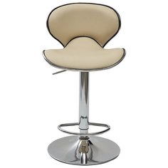 Барный стул DALLAS Cream (2 штуки) / кремовый, экокожа, хромовый металлический каркас / стул М-Сити для кухни, для гостиной, для бара / C-105 / М-City