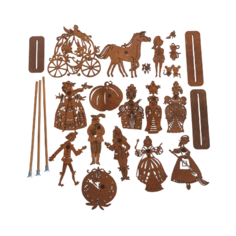 Крошки в окошке театр теней Золушка коричневый