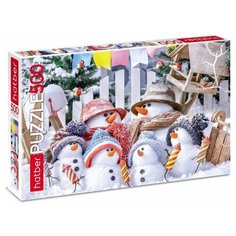 Пазл Hatber "Забавные снеговики" 500 элементов 460х340 мм