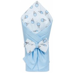 Конверт-одеяло Чудо-Чадо на выписку "Времена года" мороженое/голубой