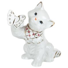 Фигурка кошка с бабочкой 15х9 см высота 14 см Lefard (149-292)