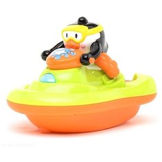 Игрушка для ванной HAP-P-KID Пингвиненок на катере 4309T зеленый/оранжевый/черный