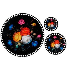 Queen fair Набор заготовок для вязания Круг Жостовская роспись №2 5050731 разноцветный