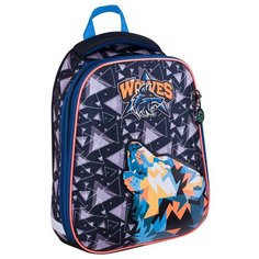 Berlingo ранец Expert Wolves, черный/серый/синий