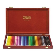 Карандаши цветные KOH-I-NOOR "Polycolor", 36 цветов, грифель 3,8 мм, заточенные, деревянный ящик, 3895036001DK