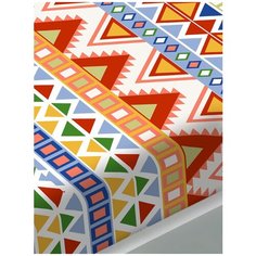 Простынь на резинке Сказка "Орнамент" натяжная простынь 140х200 см 2-спальная