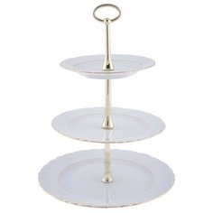 Этажерка 3-х ярусная Cmielow "Рококо /Две линии золото" / 128182