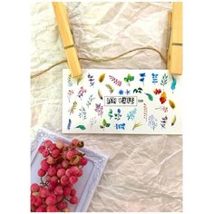 Слайдер (водные наклейки) для дизайна ногтей FN028 Осень Листья FOR Nails