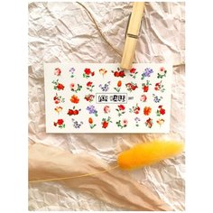 Слайдер (водные наклейки) для дизайна ногтей FN267 Цветы FOR Nails