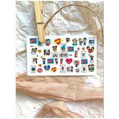 Слайдер (водные наклейки) для дизайна ногтей FN069 Love FOR Nails