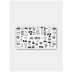 Слайдер (водные наклейки) для дизайна ногтей FN007 Любовь Сердце FOR Nails