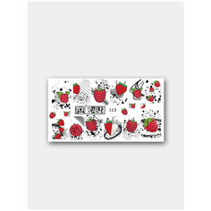 Слайдер (водные наклейки) для дизайна ногтей FN113 Лето Ягоды Клубника Малина FOR Nails