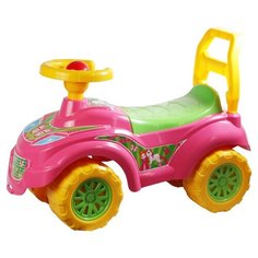 Машина каталка детская с ручкой пушкар технок