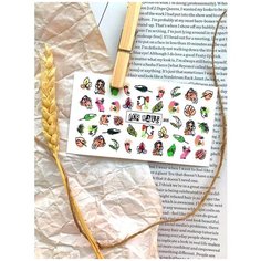 Слайдер (водные наклейки) для дизайна ногтей FN205 Весна Листья Женщины FOR Nails