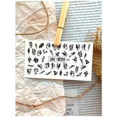 Слайдер (водные наклейки) для дизайна ногтей FN248 Весна Веточки Лица FOR Nails