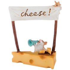 Статуэтка Lefard Кошки-мышки, 14 см (450-746) белый/желтый