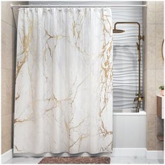 Штора для ванной WasserKRAFT Sauer SC-79101 180x200 белый