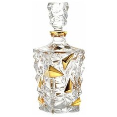 Графин для виски 900 мл Bohemia Jihlava "Glacier /С золотом" хрусталь Йиглава / 072042