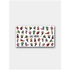 Слайдер (водные наклейки) для дизайна ногтей FN509 Марвел Мстители Стражи Галактики FOR Nails