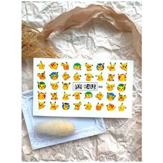 Слайдер (водные наклейки) для дизайна ногтей FN300 Мультик, Покемон FOR Nails