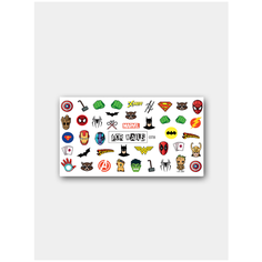 Слайдер (водные наклейки) для дизайна ногтей FN078 Супергерои Марвел, Комиксы FOR Nails