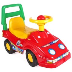 Машина каталка детская с ручкой пушкар технок