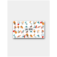 Слайдер (водные наклейки) для дизайна ногтей FN200 Силуэты FOR Nails