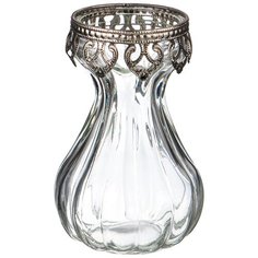 Ваза Lefard декоративная с металл.элементами, д=9см, в=14,5 см (132-061)
