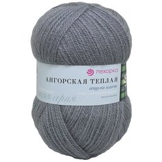 Пряжа Пехорка Ангорская тёплая 100гр. 480м (40% шерсть, 60% акрил) (174 стальной) 5 шт