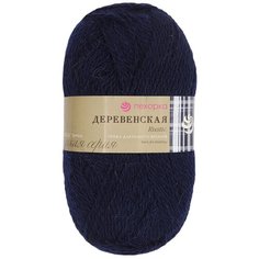 Пряжа Пехорка Деревенская (100%шерсть) (04 темно-синий) 10 шт
