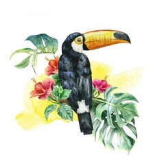 Алмазная мозаика "Тука в джунглях" Рыжий кот