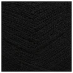 Пряжа Пехорка Ангорская тёплая 100гр. 480м (40% шерсть, 60% акрил) (02 черный) 5 шт
