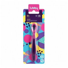 Ложка Lubby "Термочувствительная", от 4 мес., полипропилен (оранжево-желтый)