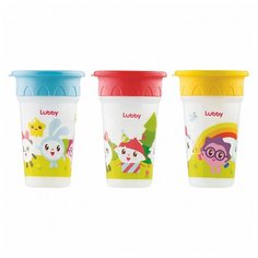 Стакан-Поильник Lubby 360 "Малышарики" от 12 мес 270мл полипропилен силикон (стандарт)