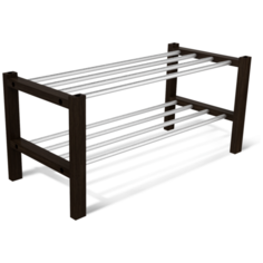 Обувница Sheffilton Альберо SHT-SR9 , размер (ШхГ): 65х29 см , цвет: венге/металлик