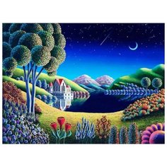 Алмазная мозаика Яркие Грани "Падающая звезда" (DS515), размер 50х37см, 56 цветов