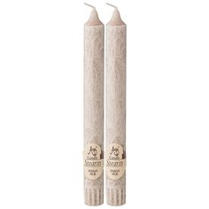 Набор ароматических стеариновых свечей Adpal Indian silk, 2 штуки, высота 20 см (348-782)