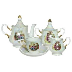 Чайный сервиз Добрушский фарфоровый завод Романс (Мадонна), 6 персон, 15 предм.