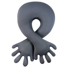 Антистрессовая подушка для шеи Штучки, к которым тянутся ручки "Мужское плечо" серая