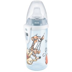 Поильник-непроливайка NUK First Choice Active с насадкой из силикона Disney Winnie The Pooh, 300 мл голубой