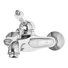 Смеситель для ванны с подключением душа CEZARES Vintage VM-01-Sw хром/прозрачный