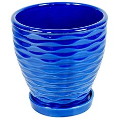 Кашпо 13,5*13см синее Rettal